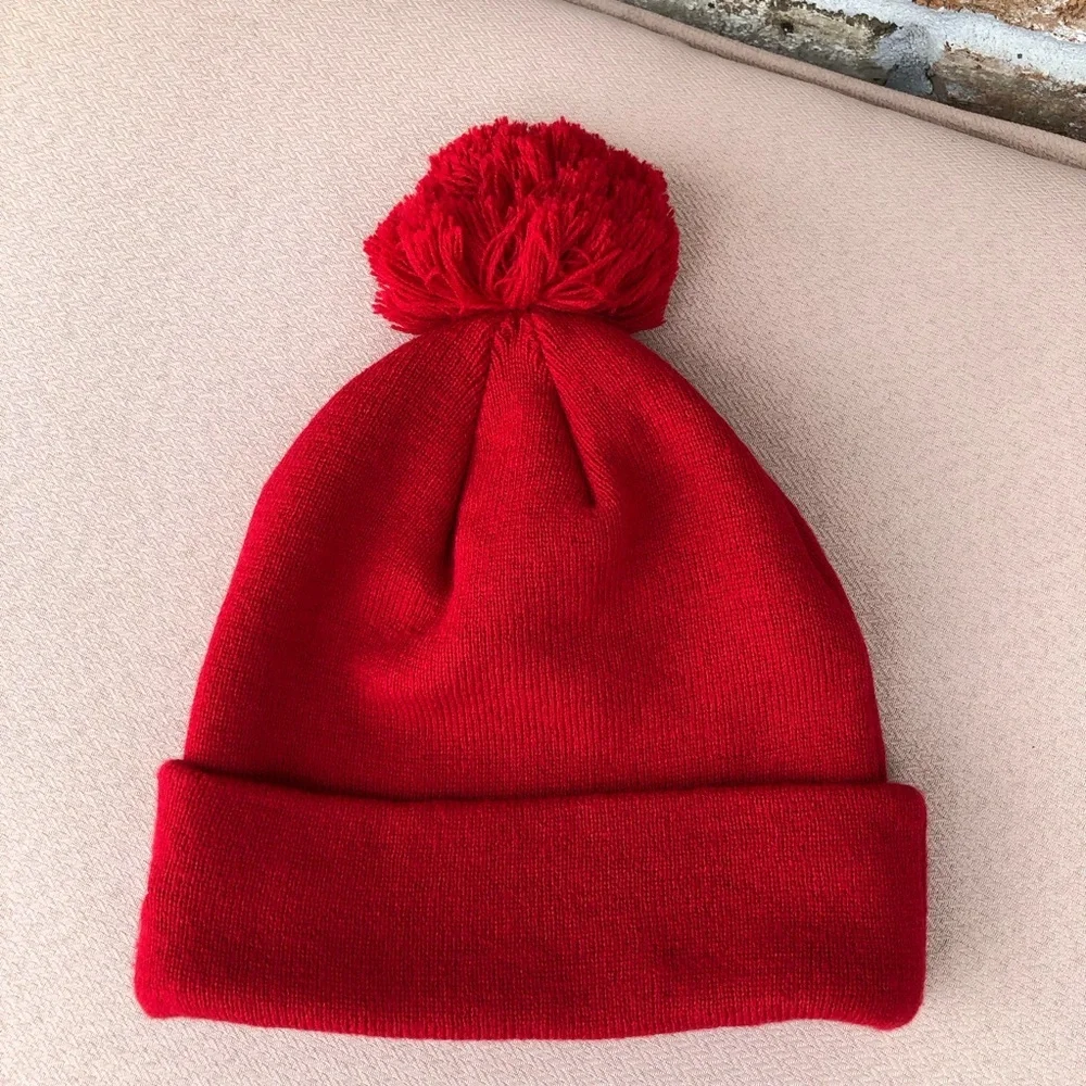 New Era Madison Alabama Rocket City Trash‎ Pandas Knit Red Pom Pom Beanie Hat